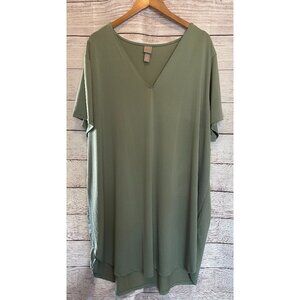NWOT H&M short sleeved tunic in dusty Sage green women's plus size 3XL